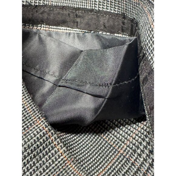 Larry Levine For Dressbarn Womens Glen Plaid Trousers Size 8 Gray Black - Picture 13 of 13